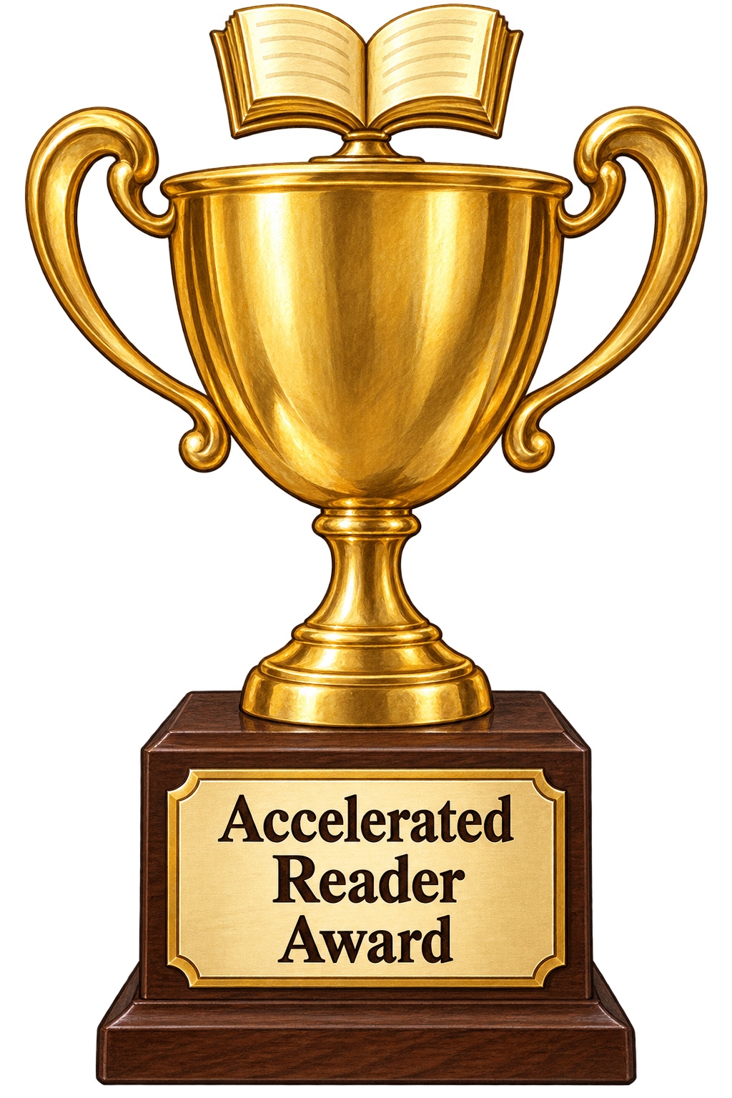 Gold trophy labeled Accelerated Reader Award